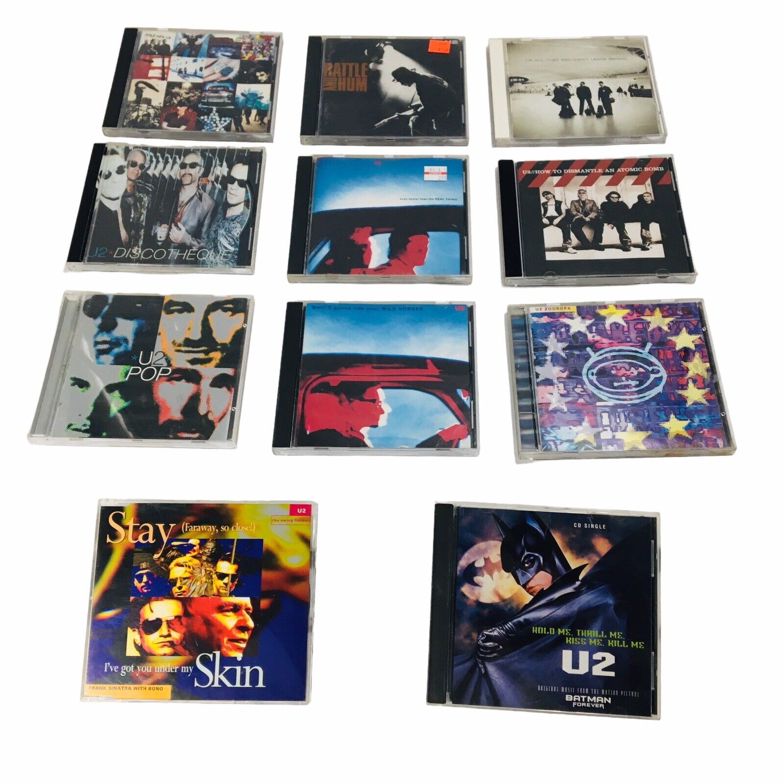 Lot of 11 Different U2 CDs With Artwork & Case Very Nice Condition
