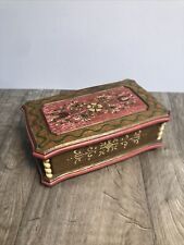 Vintage Reuge Music Box Wood Floral Design Plays Try To Remember D2 picture