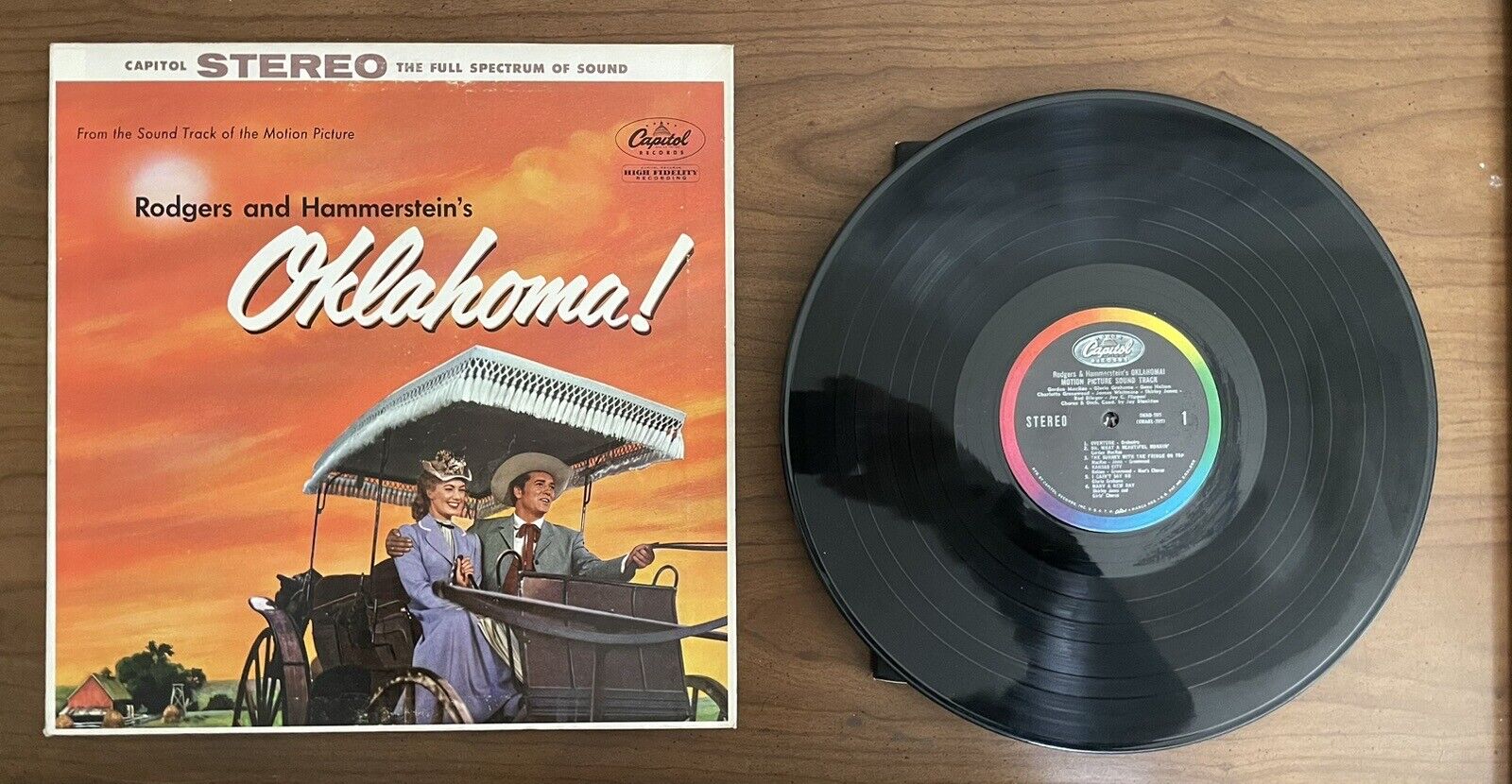 Oklahoma Rodgers and Hammerstein Soundtrack (1955, Capitol) SWAO-595 Vintage