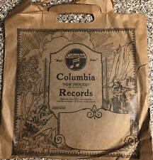 VINTAGE 10 IN. 78 RPM COLUMBIA RECORDS PAPER Carrying Bag NO RECORD Magic Notes picture