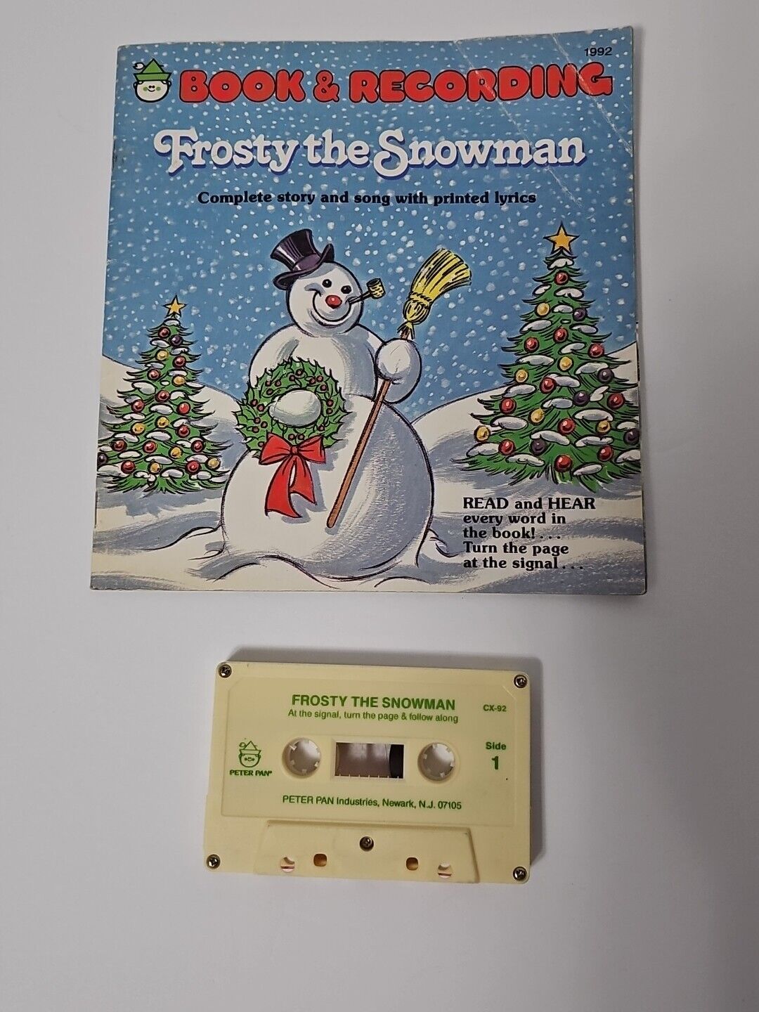 Frosty the Snowman Book and Cassette Tape   Vintage 1981 
