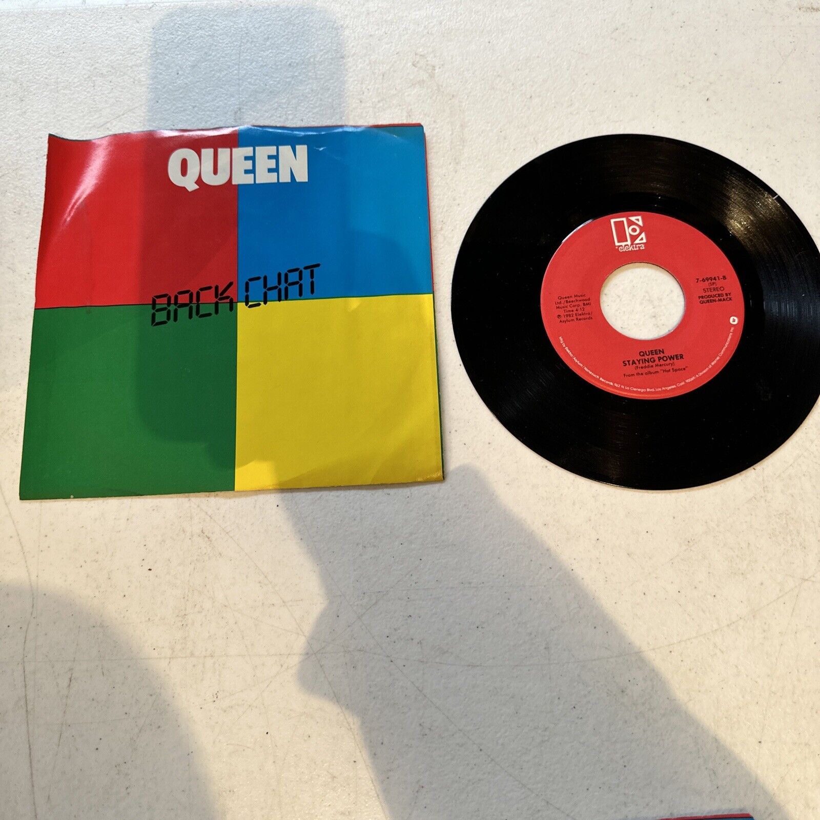 Queen Back Chat Staying Power 45RPM 1982 Vintage