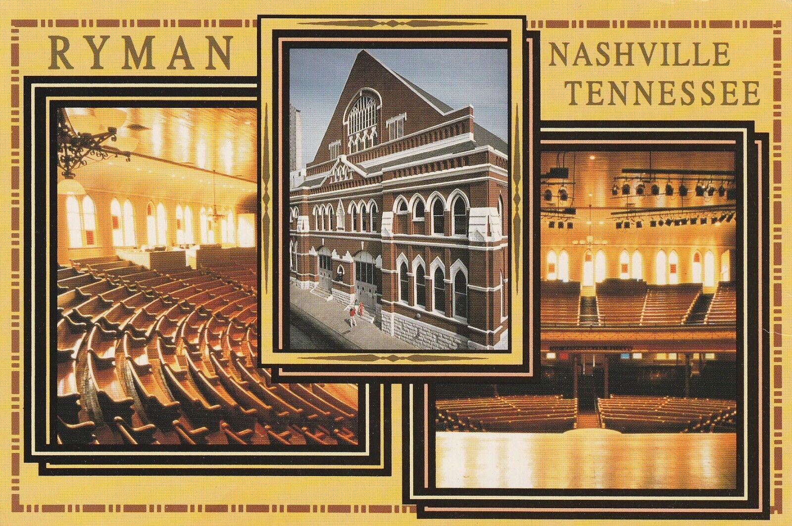 Vintage Postcard Nashville Tennesse Ryman Auditorium Unposted Theatre Landmark