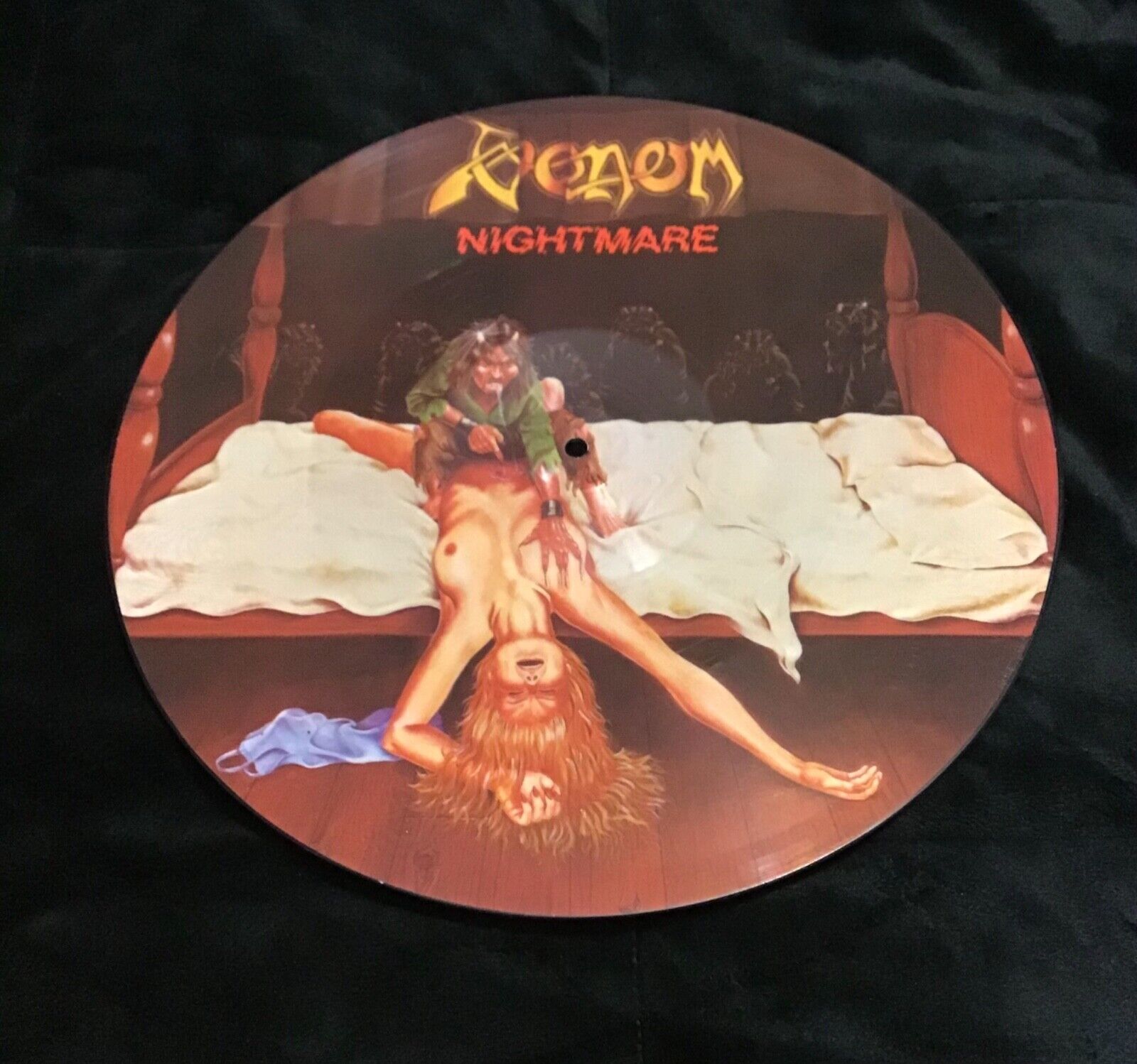1985 ORIGINAL Venom-Nightmare Satanachist Picture Disc LP Vinyl METAL  Album.