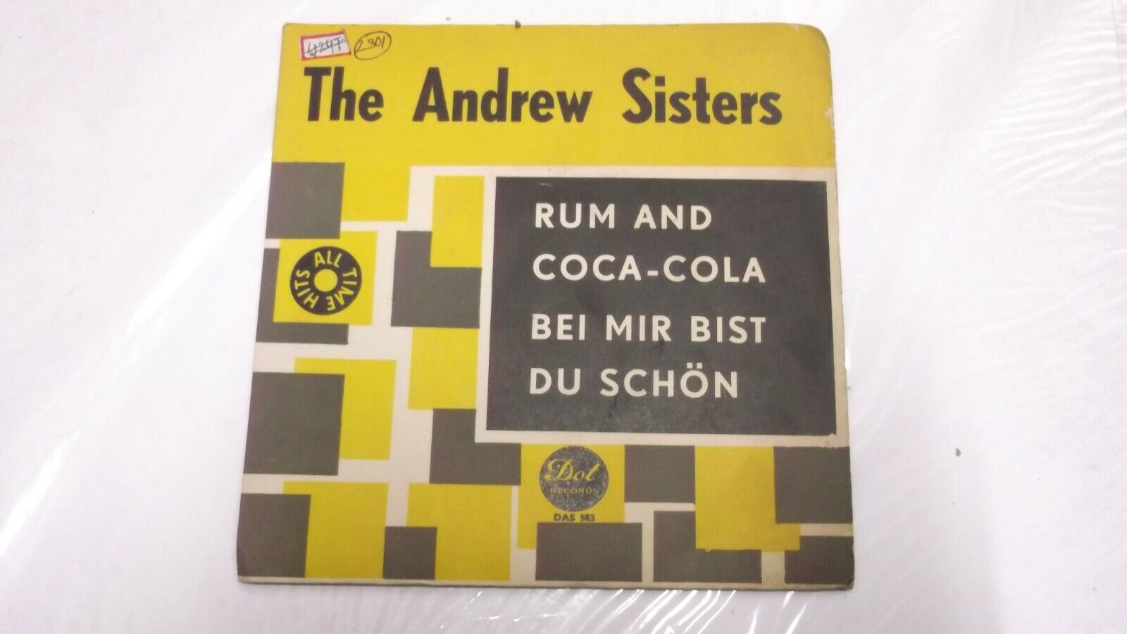 THE ANDREW SISTERS DAS 503 ALL TIME HIT SERIES RARE SINGLE FRANCE/HOLLAND EX