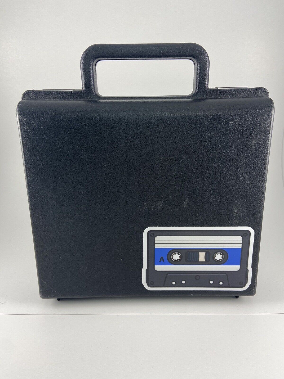 Vintage Clik Case Plastic Cassette Storage Black Carrying Case Holds 20 Tapes