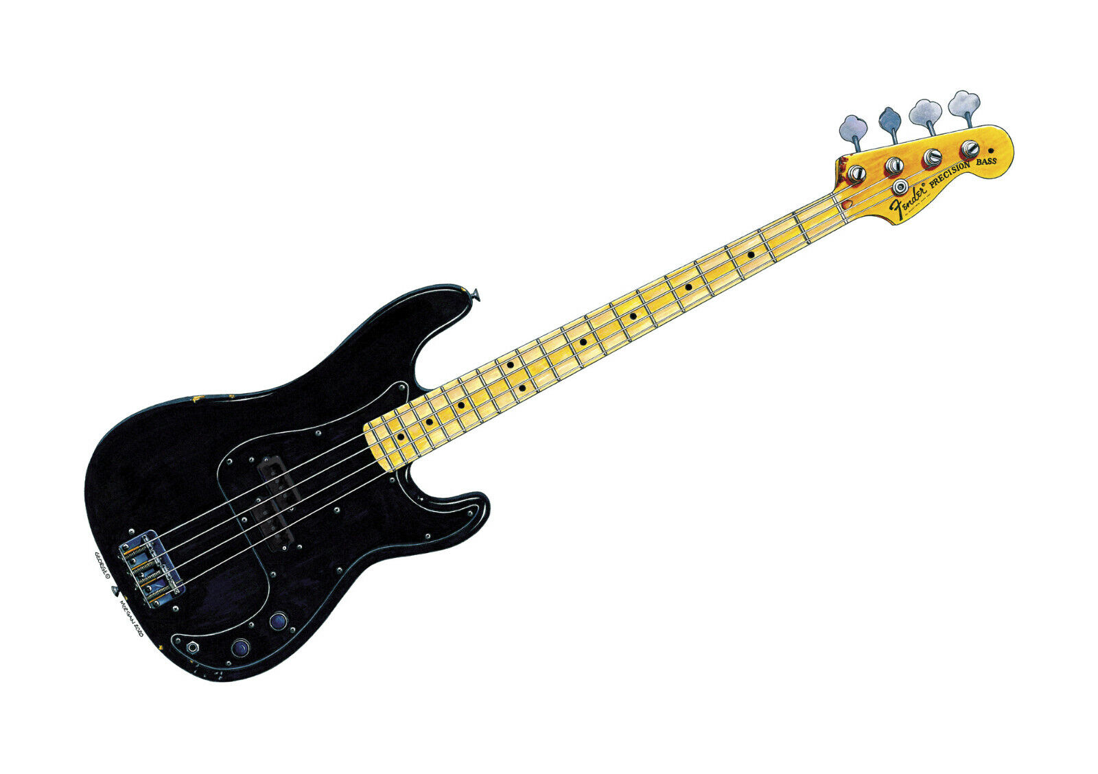 Roger Waters Fender Precision Bass POSTER PRINT A1 size 