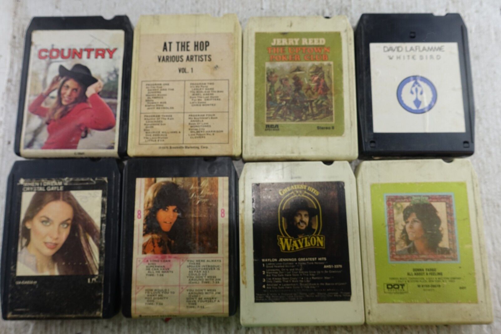 8-Track Cartridge Lot Of  8 Cassette Artists Vintage jerry reed waylon