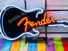 Amy Fender Guitar Store Open Neon Light Sign  24