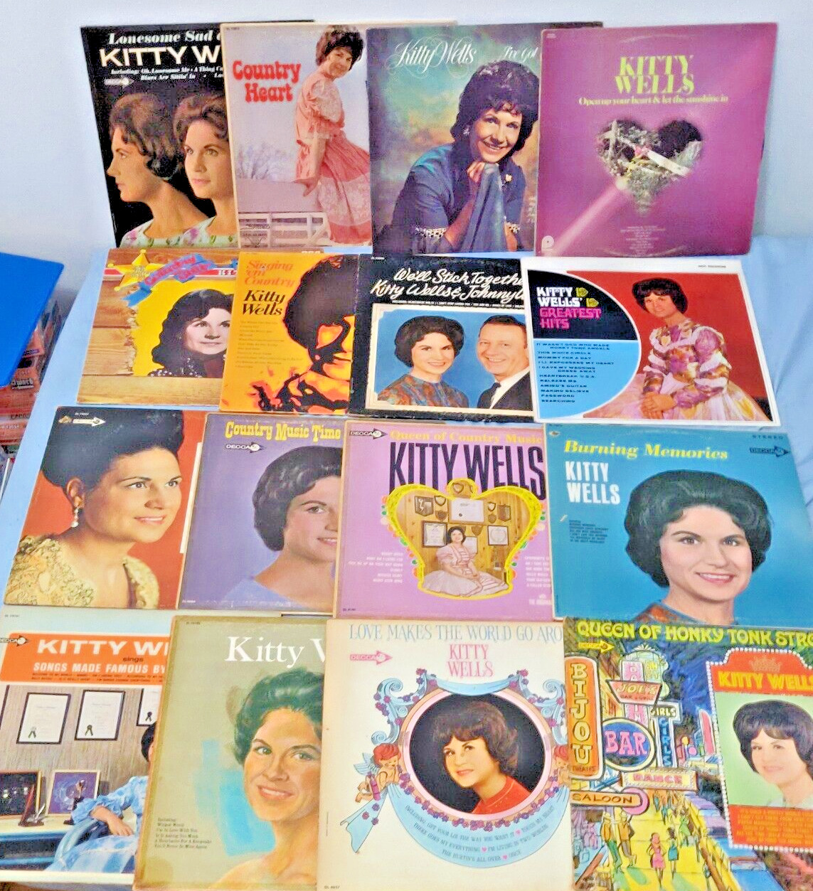 Kitty Wells 16 Album Lot Vintage Records
