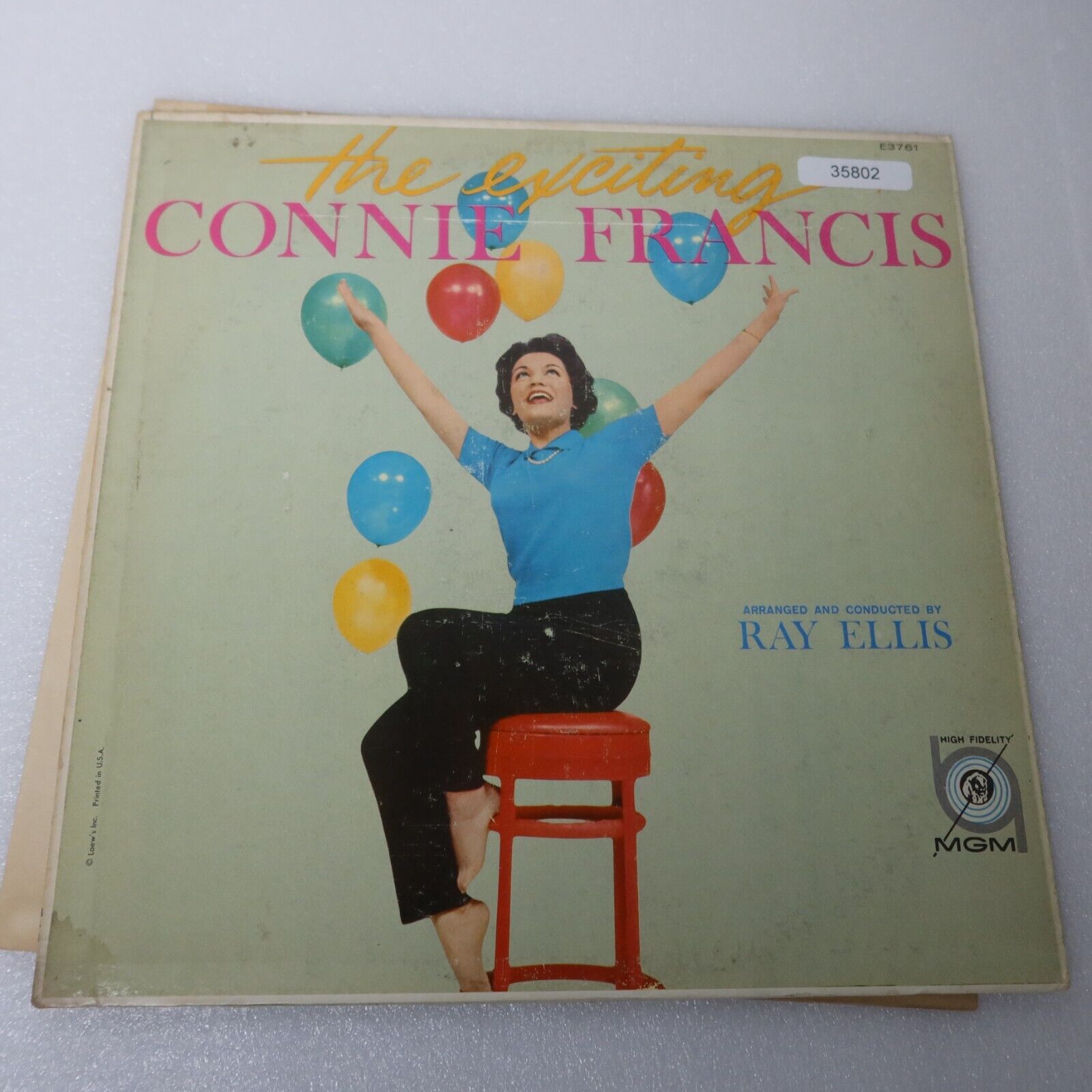 Connie Francis The Exciting Connie Francis LP Vinyl Record Album