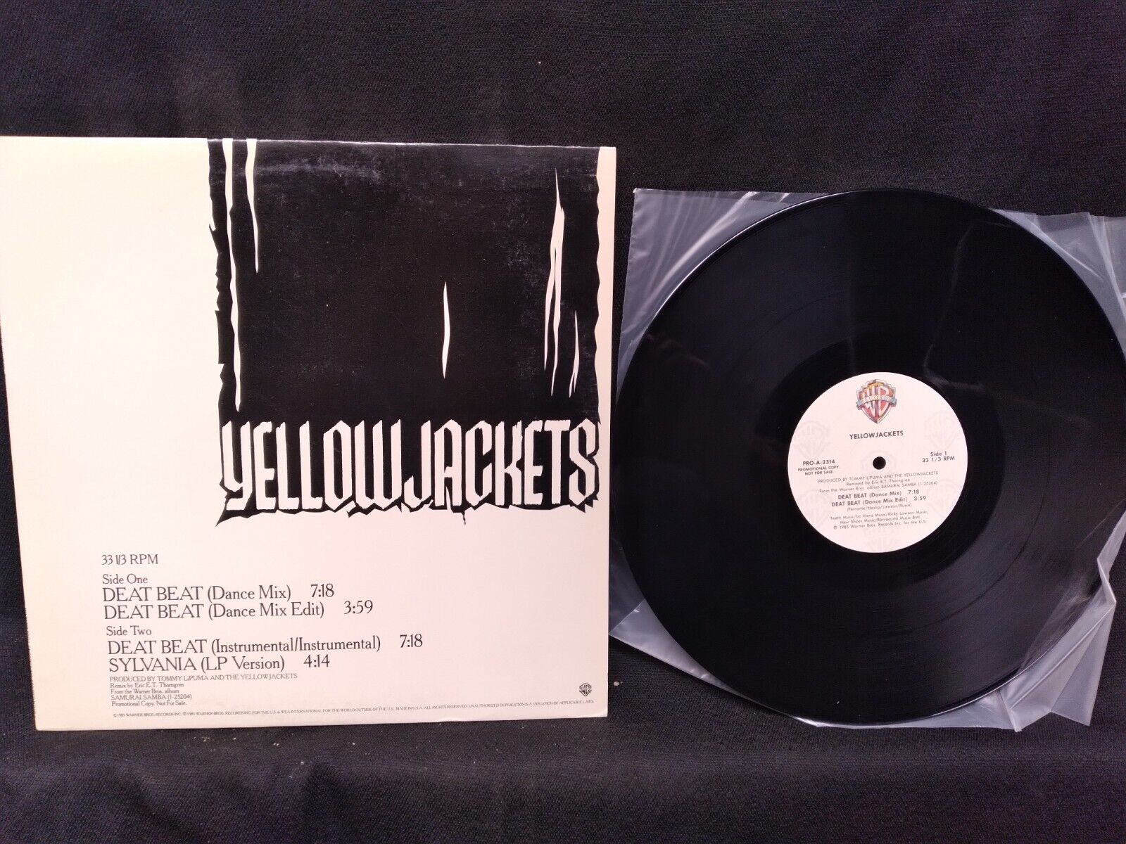 Yellowjackets Deat Beat vinyl LP Warner Bros. Records PRO-A-2314 1985 PROMO