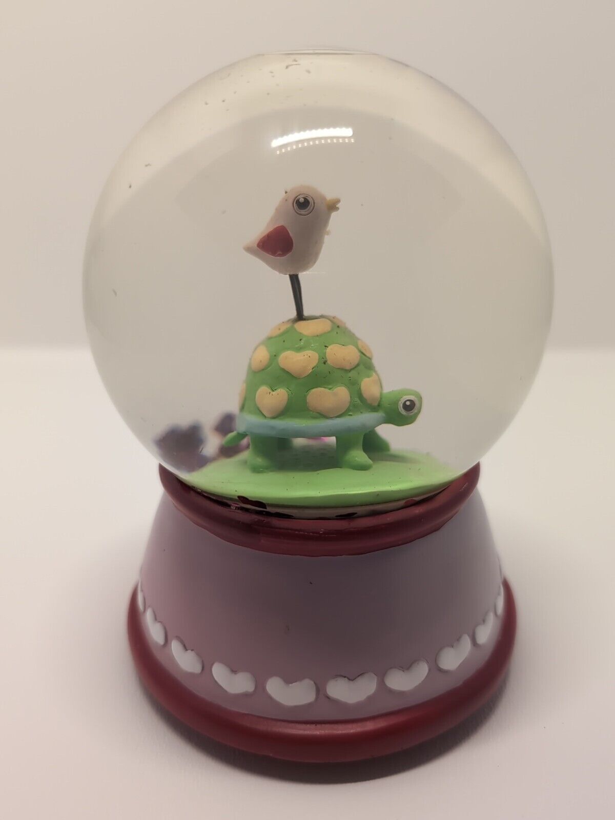 Music Box Snow Globe With Bird Standing on Turtle You Are My Sunshine Vintage