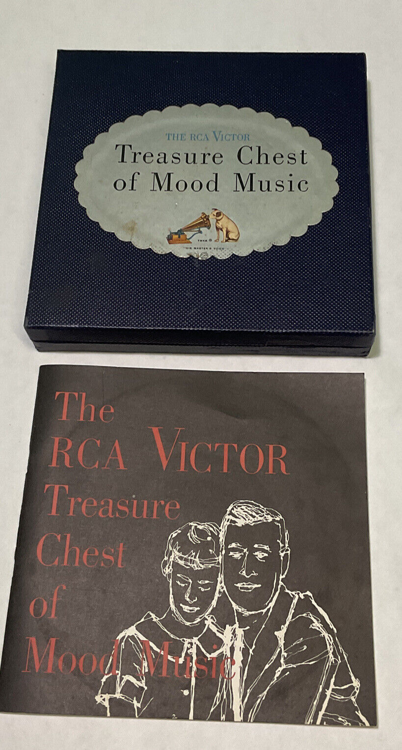 Vintage The RCA Victor Treasure Chest Of Mood Music Set Of 12 45 Records