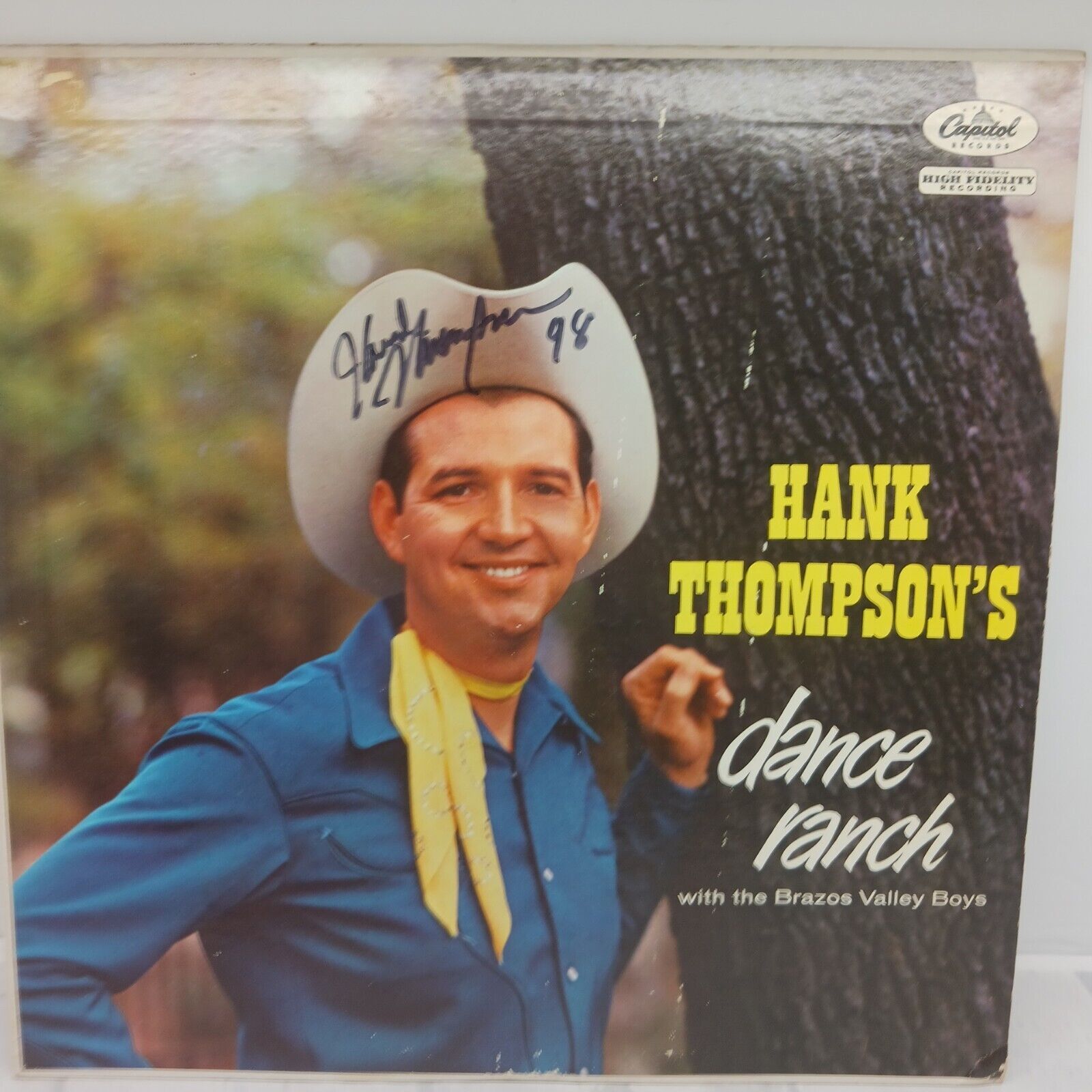 Hank Thompson Autographed  Lp Vinyl Vintage Signed Columbia 