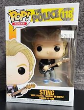 Funko POP The Police | #118 STING w/Bass Guitar | Vaulted | w/Soft Protector  picture