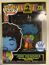 (In Hand)Funko Pop Shop Exclusive Black Light Jimi Hendrix w/ Purple Guitar #239 picture
