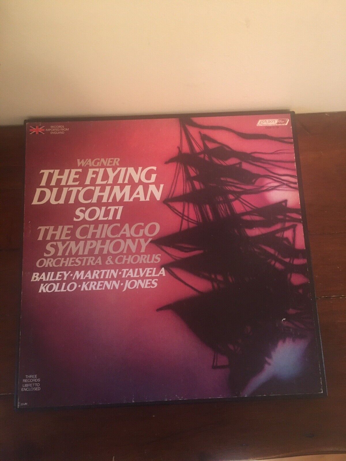 Wagner The Flying Dutchman complete opera Solti Vintage Lp Vinyl Record Set