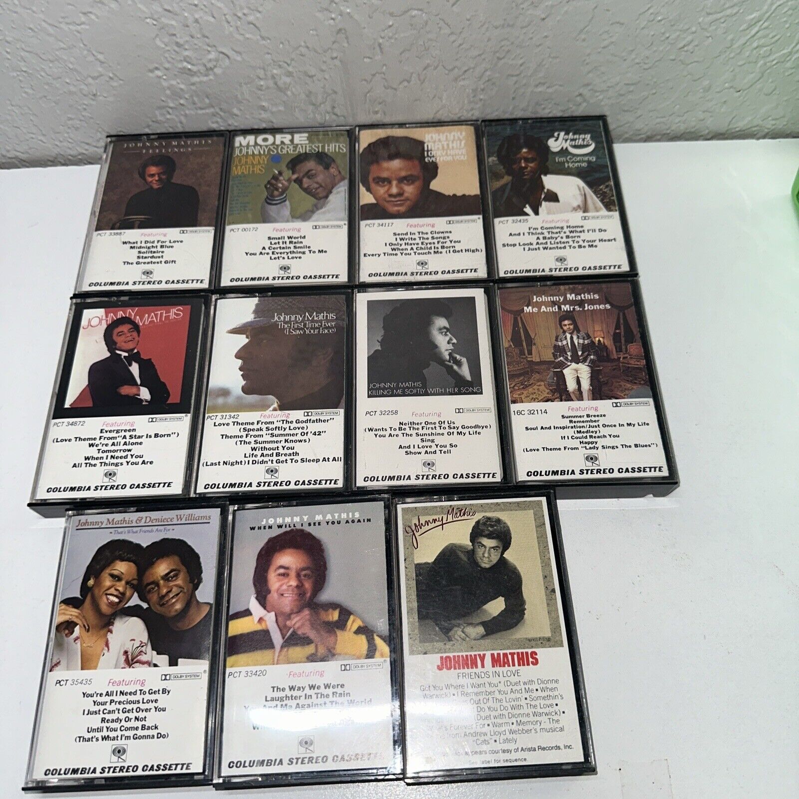 Vintage Johnny Mathis - Johnny\'s Greatest Hits - audio cassette tape Bundle