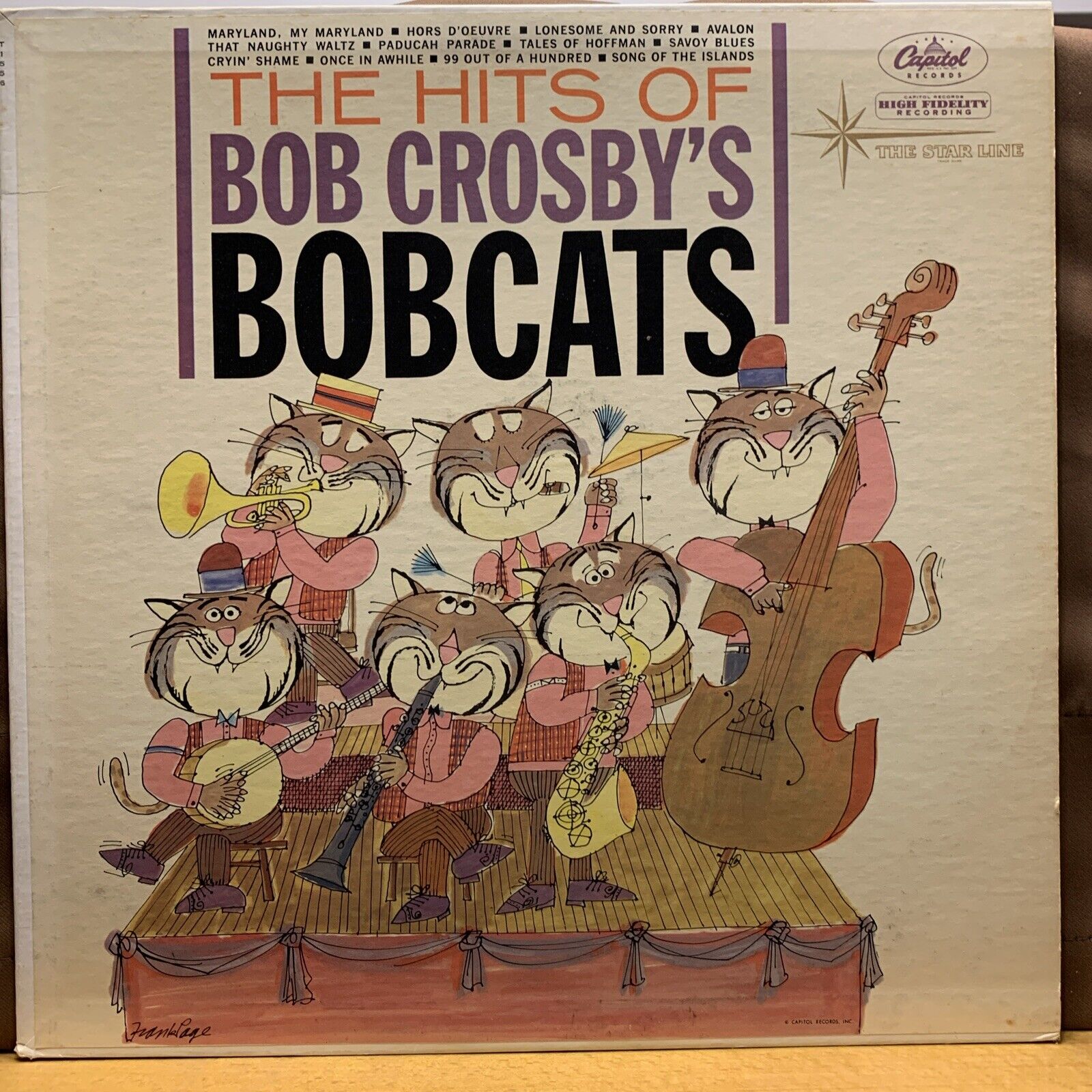 Bob Crosby The Hits Of Bob Crosby’s Bobcats LP 1961 Vinyl The Star Line