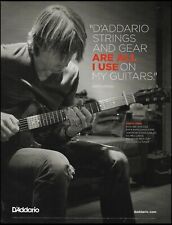Keith Urban 2016 D'Addario guitar strings & gear ad 8 x 11 advertisement print picture