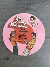 My Funny Valentine Vintage Flexi Disk Record 33,1/3 RPM Cupid 6,5/8 Inch picture