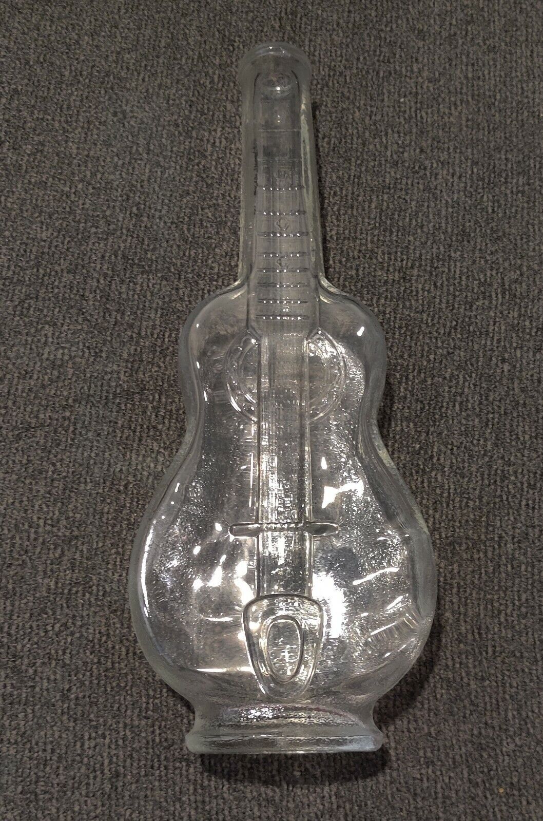 GUITAR CLEAR GLASS BAR DECANTER WINE ALCOHOL BOTTLE 13\