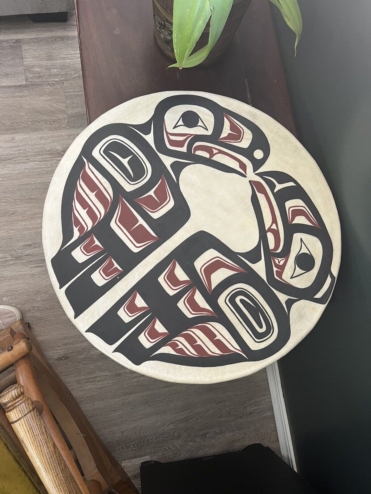 Native American Drum 22 Inches Hand Painted