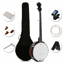 Sonart 5 String Geared Tunable Banjo 24 Brackets Closed Back Remo Head w/ Case picture