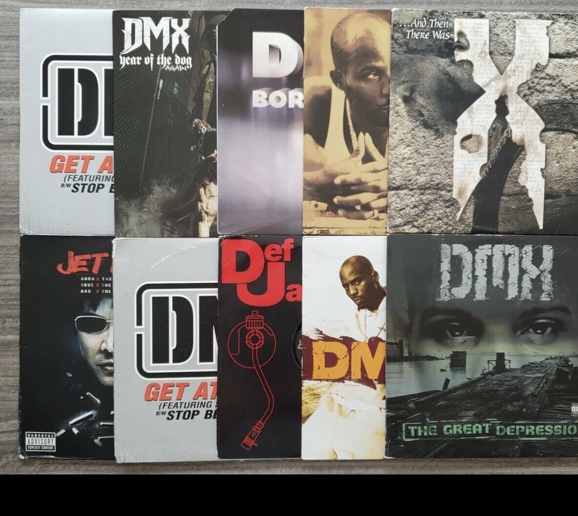 Lot Of 10 Vintage DMX Record Albums And Then There Was X Rap Hip Hop LEGEND