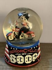 Vintage 1996 Made In America Betty Boop Motorcycle Musical Snow Globe Music Box picture
