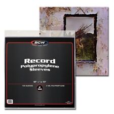 33 RPM 1/3 Vinyl Record Sleeves Protectors Plastic Poly Holders 2 Mil 100 BCW  picture