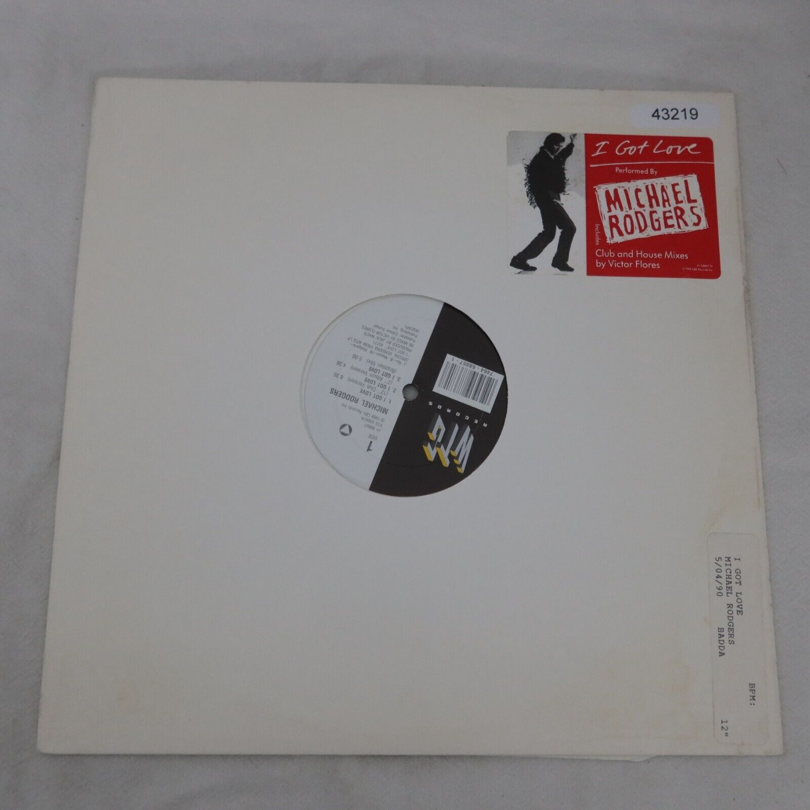 Michael Rodgers I Got Love PROMO SINGLE Vinyl Record Album