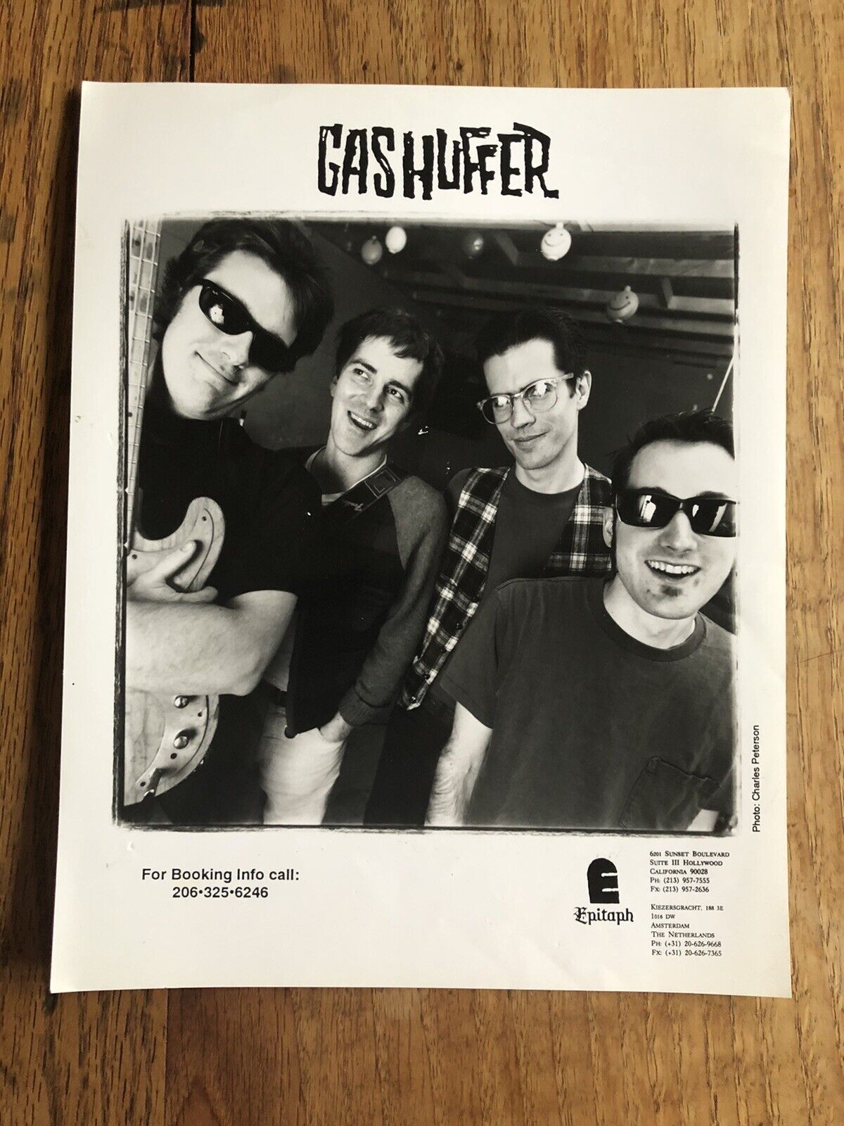 Vintage GAS HUFFER  RARE Promo 10x8 Press Photo Punk Rock Band - Epitaph