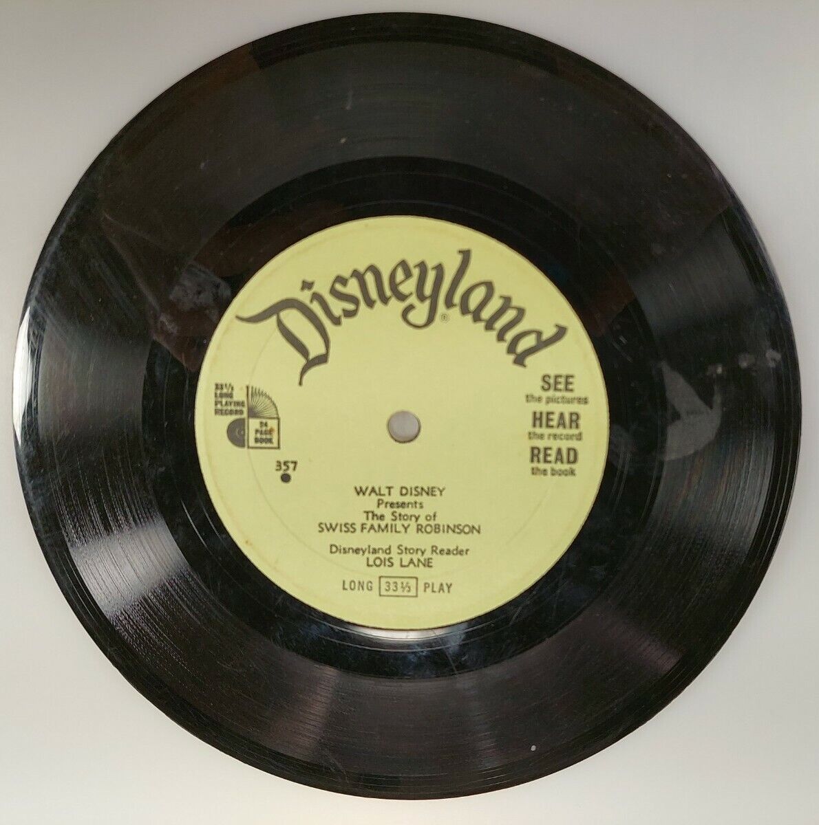 VTG 1971 Walt Disney Swiss Family Robinson #357 Disneyland Record 33 rpm 