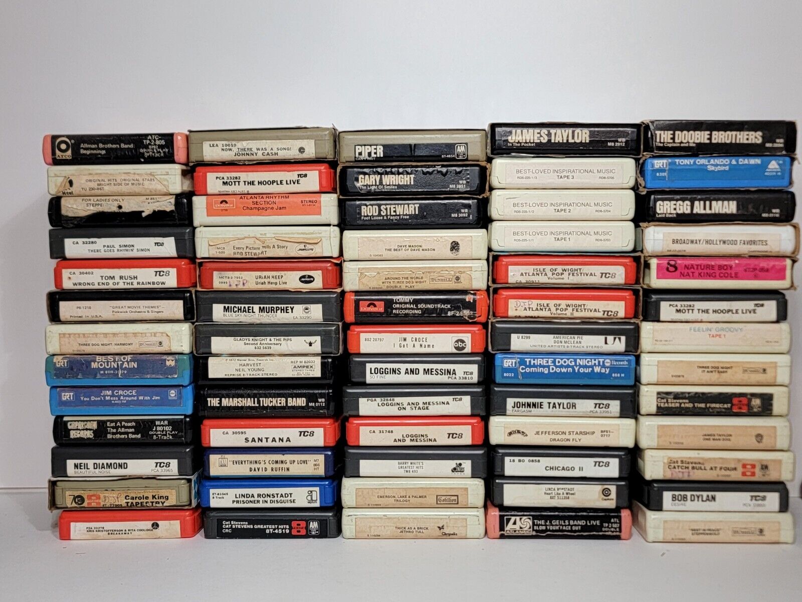 8 Track Tapes Lot Of 50+ Vintage Cartridges