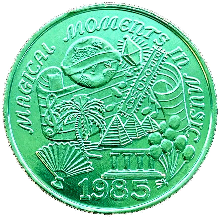 Vintage MARDI GRAS Token 1985 Magical Moments In Music NEW ORLEANS Coin DOUBLOON