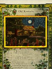Vintage Litho Postcard Old Kentucky Home Music Lyrics Posted 1950 EC Kropp Co picture