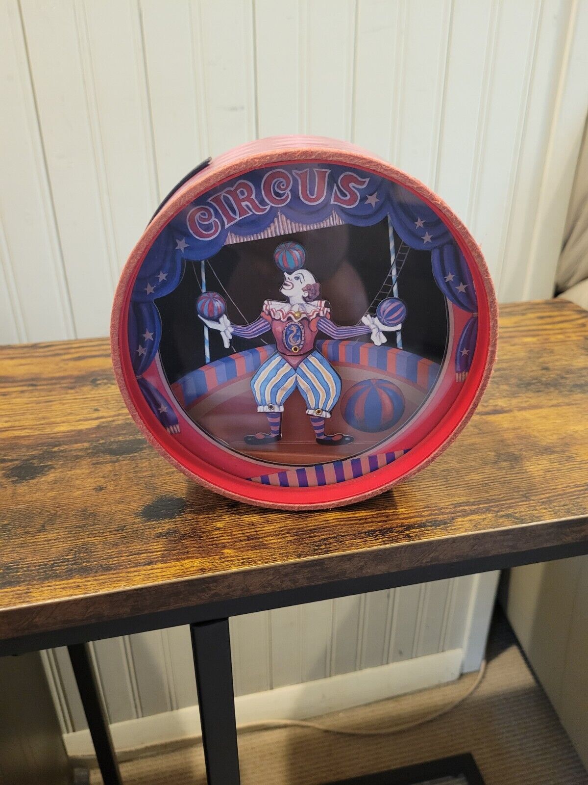 Vintage 1980\'s Dancing Clown Music Box - Coin Bank French Can-Can  Koji Murai