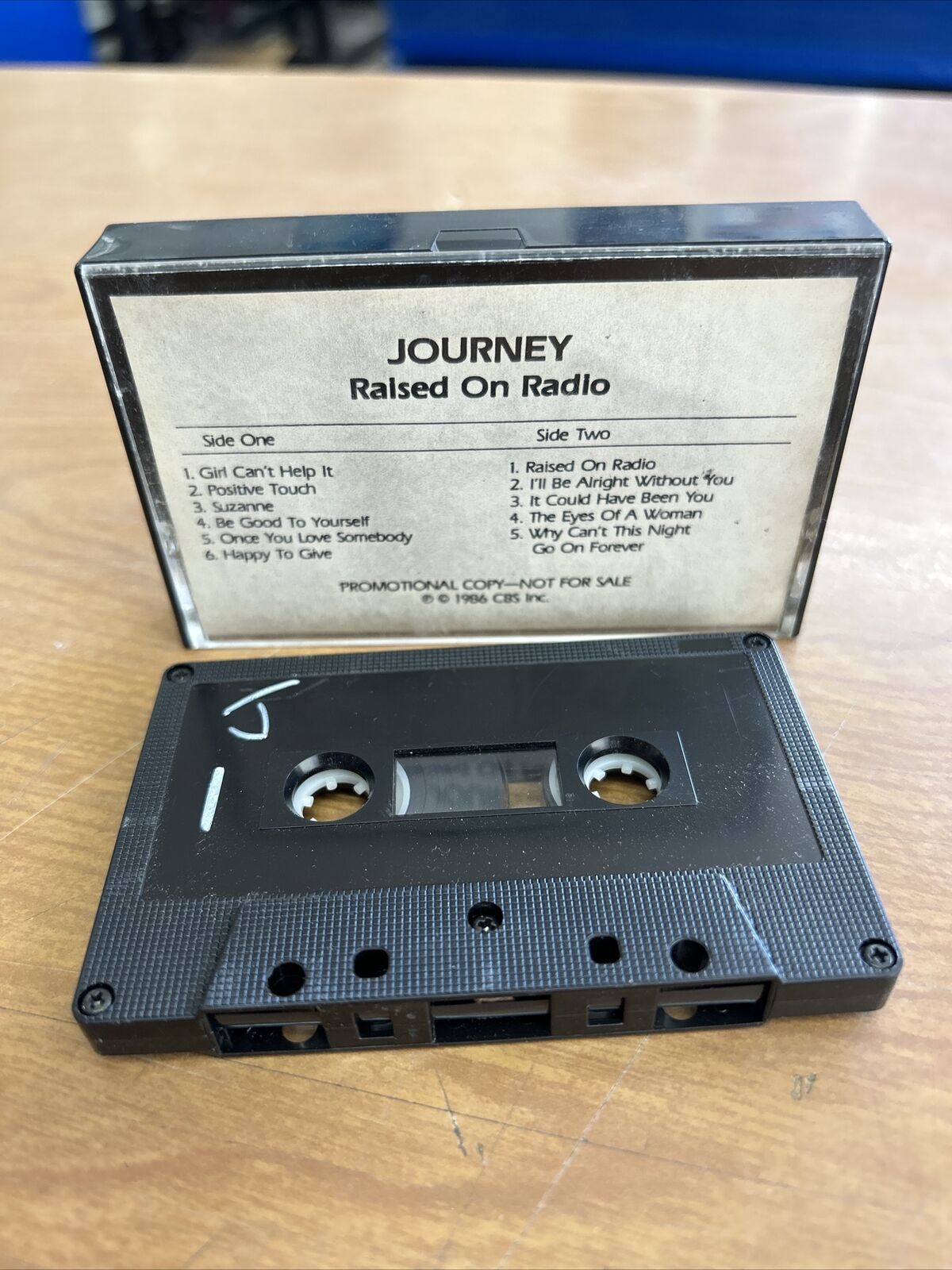 RARE VINTAGE Promo Cassette Tape ~ JOURNEY - RAISED ON RADIO ~ 1986 CBS 39936