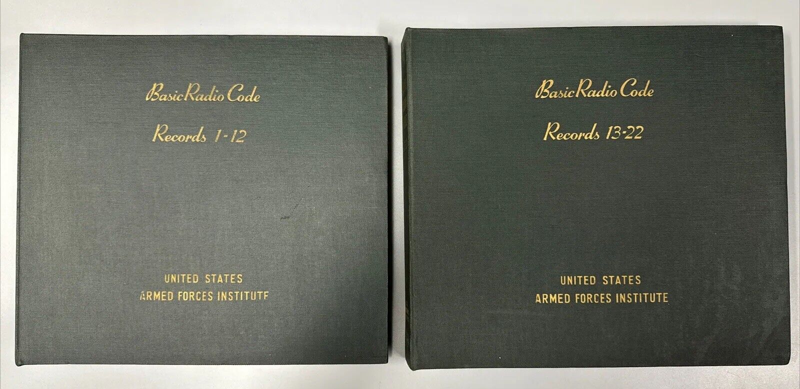 Rare Basic Radio Code Volumes Records 1-22 Vintage Armed Forces Instructional