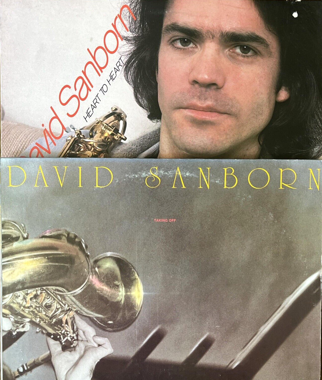 David Sanborn - Taking Off & Heart To Heart Vinyl LP Record Bundle Jazz VG++
