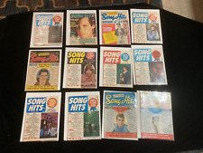 Vintage Lot Of 12 Song Hits Magazines 1960s & 70's  top artists bag/boarded picture