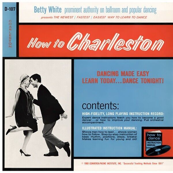 Betty White- How To Charleston Dance Instructional 1960 D-107 Vinyl 12''