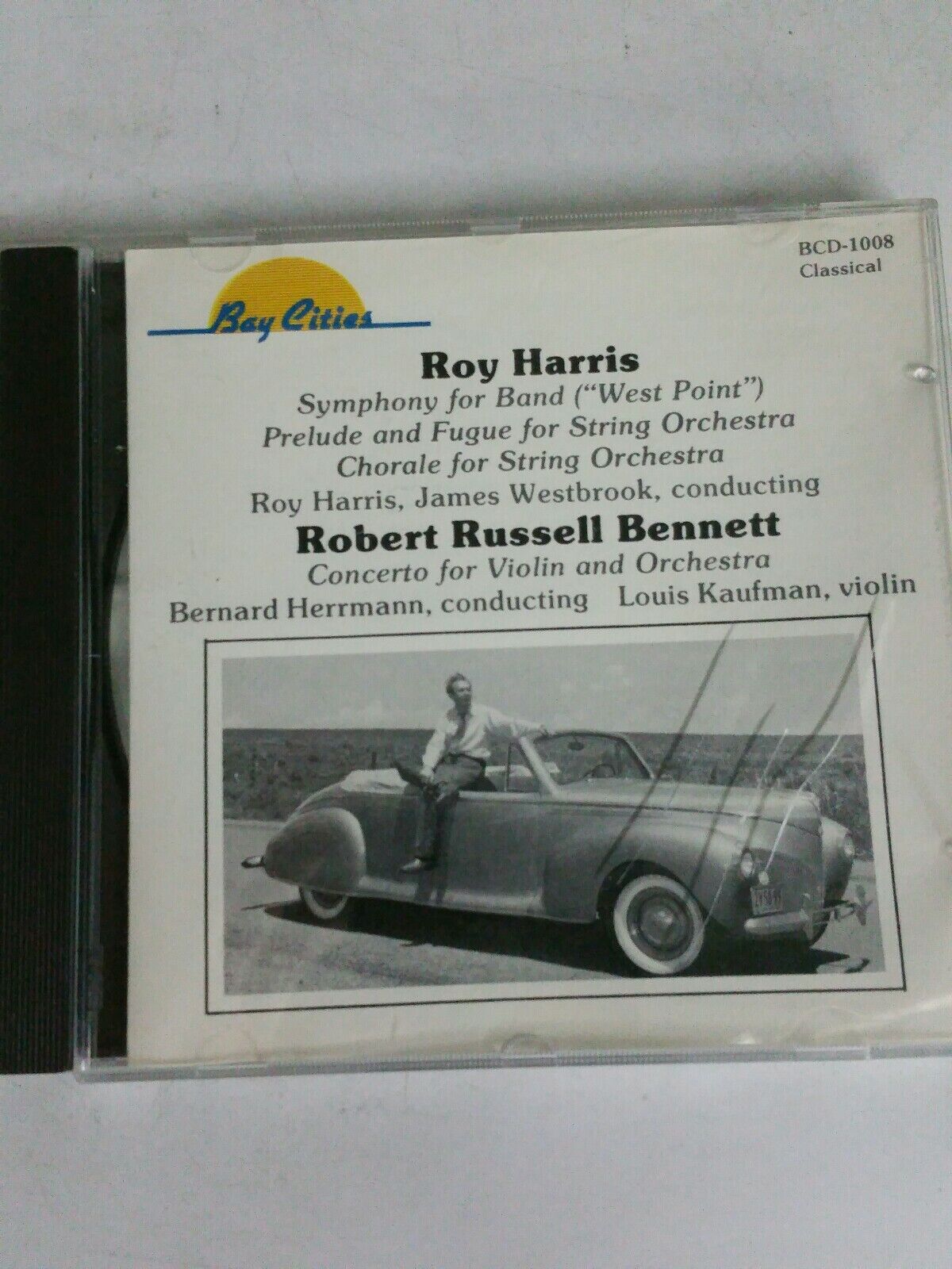 Harris: Symphony for Band;  Bennett: Violin Concerto by Louis Kaufman (CD bb1L