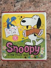 Vintage Mattel 1966 Metal Snoopy In The Music Box-Peanuts  Works & Locks Well picture