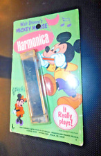 VINTAGE RARE LATE 60s/70s Walt Disney Mickey Mouse HARMONICA #5143 NEW OLD STOCK picture