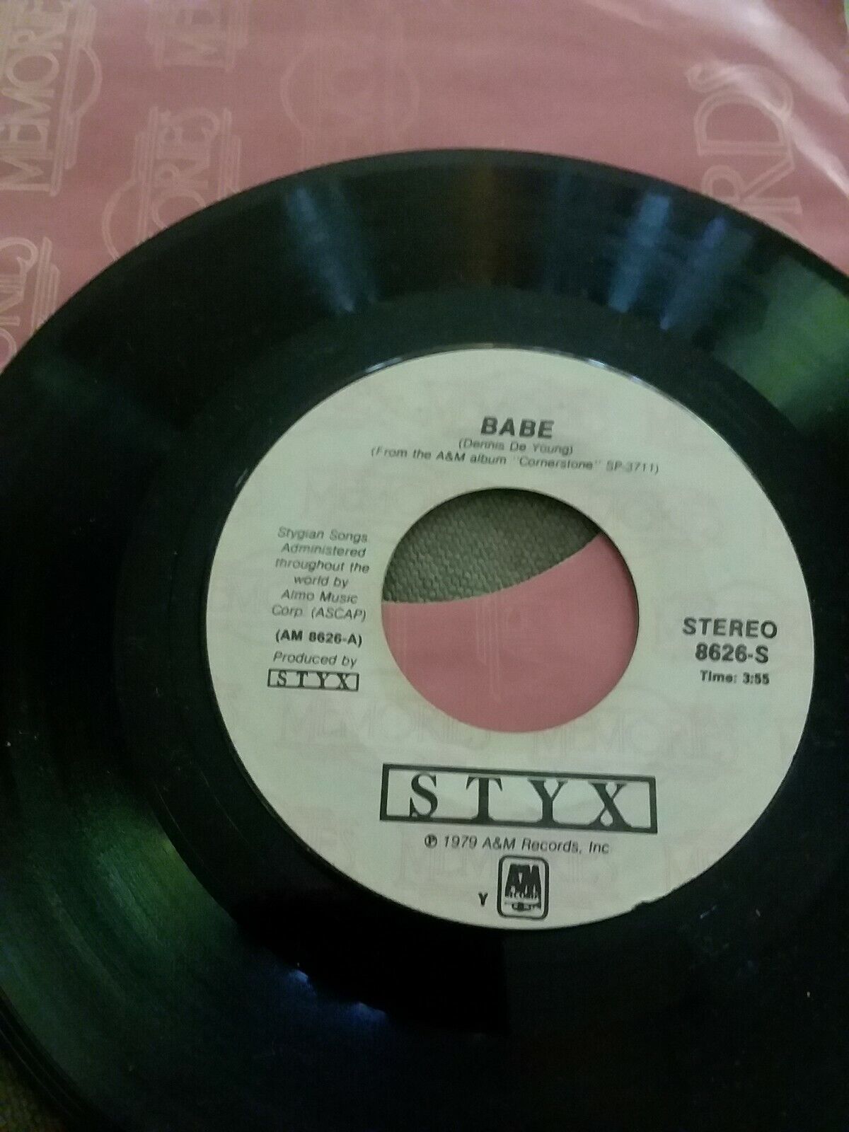 45 Record Styx Babe/Why Me VG