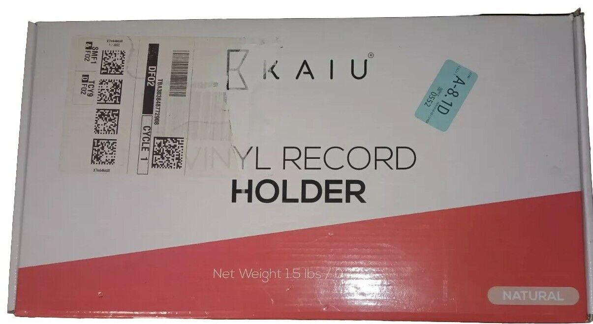KAIU Vinyl Record Storage Holder Stylish Modern Natural Solid Wood 50 Albums