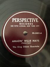 King Odom Quartet DOO WOP 78 Amazin' Willie Mays/Basin Street PERSPECTIVE M HEAR picture